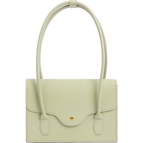 Subaxillary 2021 Simple Casual Small Design Handbag Women Bags Genuine Leather Shoulder Versatile Bag Personality Female Bags