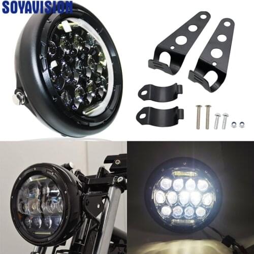 7 Inch LED Motorcycle Headlight Universal Mounting Bracket For Cafe Racer Choppers Honda Yamaha Accessories