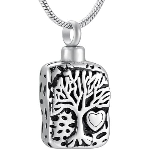 Shadow Black Tree Cremation Urn Pet Ashes Urn Human/Adult Ashes Urn Memorial Jewelry Pendant Women For Ashes Holder