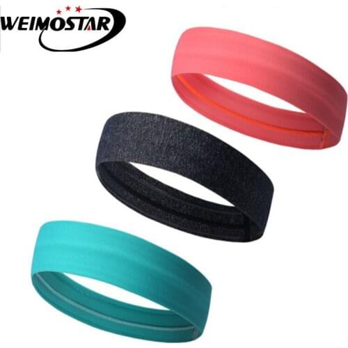 Weimostar Sports Headband Stretch Elastic Cycling Ciclismo Yoga Running Headwrap Hair Band Bandana Antiperspirant Tape 5-Color