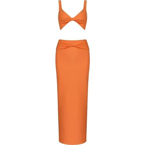 2021 New Sets Suits Bandage Tops Skirts Women 2 Piece Set Party Evening Elegant Summer Autumn Two Piece Set Clothes