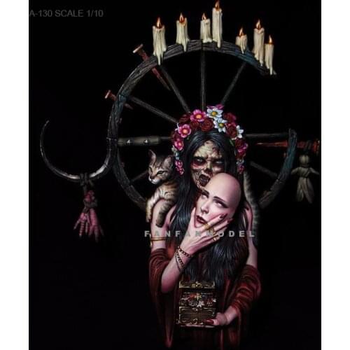 1/10 Resin Bust Kits Witch Model Self-assembled A-130