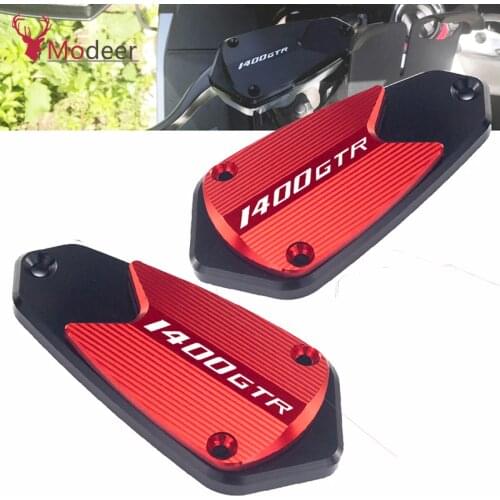 Motorclcye Accessories Left & Right For Kawasaki GTR1400 2007-2018 GTR 1400 Brake Clutch Master Cylinder Fluid Reservoir Cover