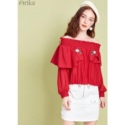 Красные блузки Artka China At AliExpress