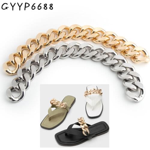 1-3 meters 8 mm thick 30 mm width chain purse strap wallet chains Aluminum Gold bag strap