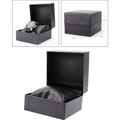 PU Leather Watch Case Storage Holder Organizer Bracelet Jewelry Box Gift