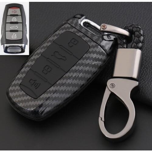 Carbon Fiber Silicone Car Key Case Cover For Great Wall Haval Hover H1 H4 H6 H7 H9 F5 F7 H2S GMW Coupe Auto Protection Shell