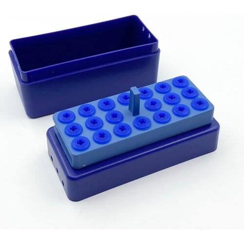 1 PCS High quality 72F holes endo box for burs reamer and gutta percha points endodontic box free freight block carbide burs