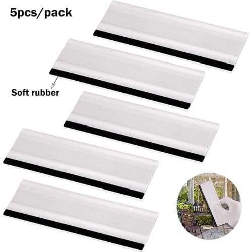 FOSHIO 5PCS Window Film Tint Tool Soft Scraper Vinyl Car Wrap Carbon Fiber Foil Sticker Tinting Squeegee Car Cleaning Tool Wiper