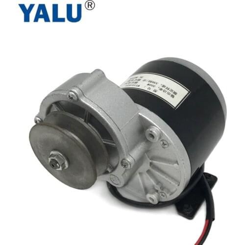 MY1016Z3 Ride on Toy Engine 350W 24V or 36V AVG Robot Driver Brush Geared Electric Bicycle E-bikeDC Motor with Belt Pulley