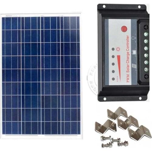Solar Panel Set 100w 12v Solar Charge Controller 12v/24v 30A Solar Battery Charger RV Off Gid Caravan Off Grid Solar System