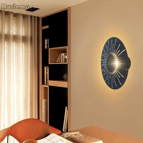Indoor LED wall lamp living room decoration wall lamp home lighting lamp attic staircase lamp round AC90-260V
