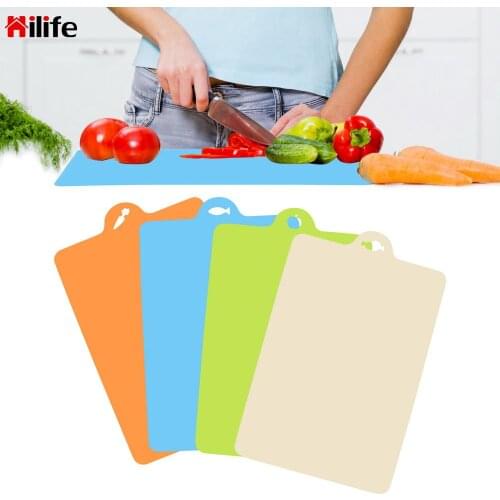 Kitchen Gadgets Tools Vegetable Meat Slice Chopping Block Cooking Tools Plastic Cutting Board 38*24cm Non-slip Hang Hole