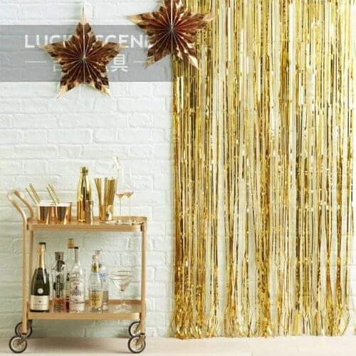 2M*1M Long Curling Ribbon wedding birthday party decoration rainsilk curtain birthday balloon background wall decoration ribbon