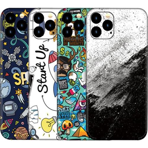 Cute Colorful Back Stickers For iPhone 12 Cartoon Phone Protector Skins Thin Rear Decorative Film