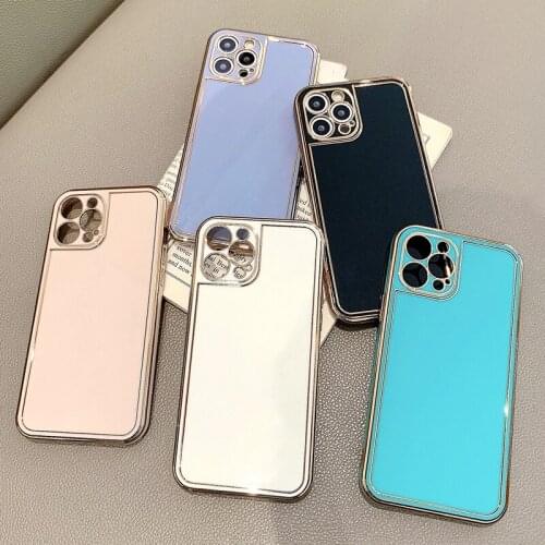 Soft Candy Phone Case For iPhone 11 12 Pro Max XS X XR Max 7 8 Plus SE 2020 mini Electroplated Protective Cases Cover