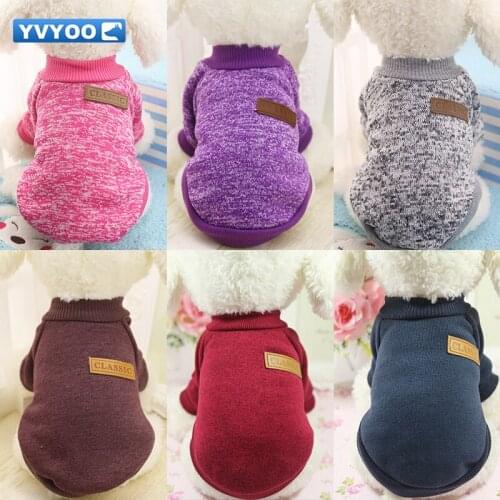 YVYOO Pet Dog Clothes Winter Warm Sweater Dog Hoodies Cotton Cat Sweatshirt Pet Coat Jacket Clothes for dogs XS-XXL A90
