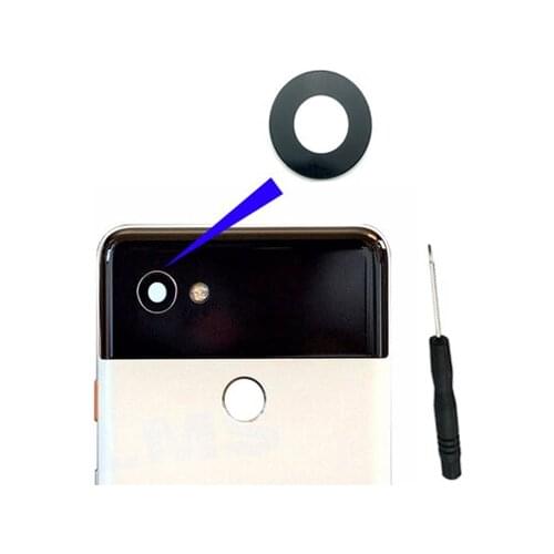 Original For HTC Google Pixel 2 5.0" 2 XL 2XL 6.0" Mobile Phone Rear Camera Glass Lens Cover Replacement With Adhesive + Tools