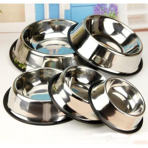 Dogs Cat Placemat Feeder Pet Dog Cat Bowls Stainless Steel Non-slip Durable Anti-fall Dogs Feeding Bowls for Small Medium