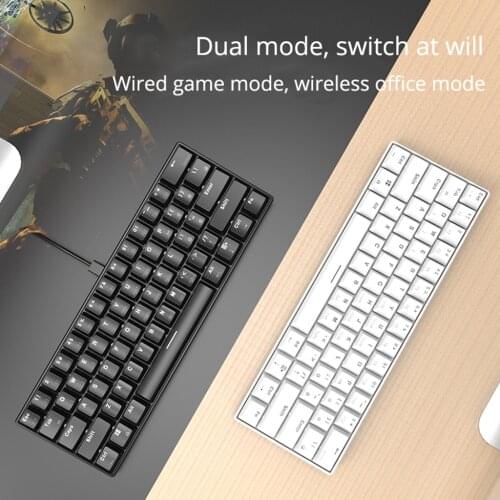 AJAZZ I610T Mechanical Keyboard 61 Keys Compact Mini Gaming Keyboard W/ Backlit