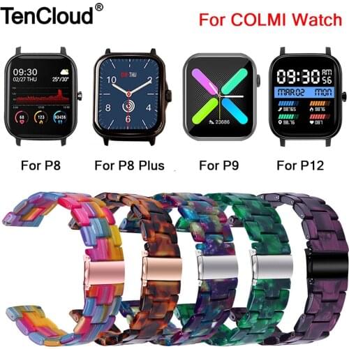 Resin Band For COLMI P12 P8 Plus Pro Se Wrist Strap For COLMI P10 P9 V31 V23 Pro Land 2S 1 Bracelet Smart Watch Accessories Loop
