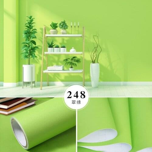 PVC Self-adhesive Solid Color Matte Waterproof Wallpaper for Renovation Living Room Bedroon Furnitures & Wall Room Decor Paster