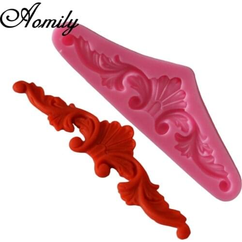 Aomily Lace Pattern Texture Silicone Square Mat Pad DIY Cake Fondant Decorating Mould Bakeware Lace Mold Kitchen Baking Tools