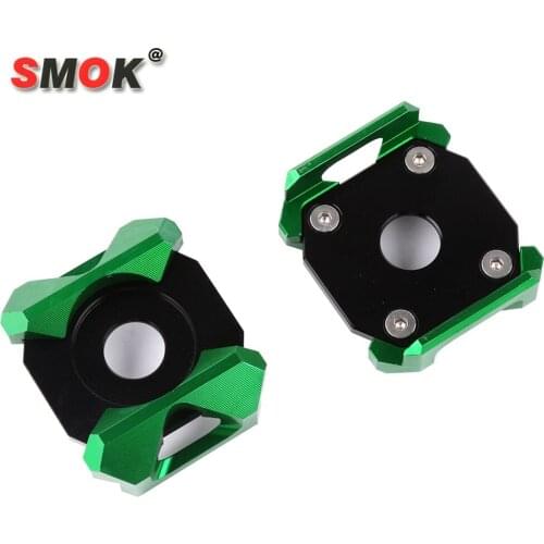 SMOK Motorcycle CNC Aluminum Rear Wheel Fork Decoration Cover Chain Adjuster For Kawasaki Ninja 250R Ninja 250 SL Ninja 300