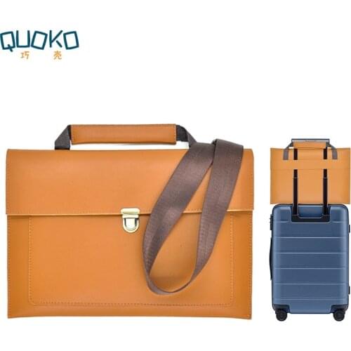 PU Leather women Laptop Bag Notebook Carrying Case Briefcase for Macbook Air 13.3 14 15 16 inch men Handbags shoulder Mouse Bag