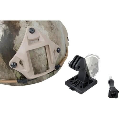 Outdoor TMC Tactical Helmet Mount for Gopro Excavator ARM Mount NVG Helmet Base Bracket Black/Tan