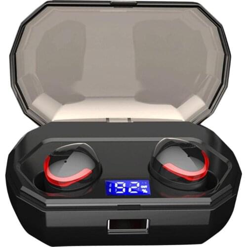 TWS R10 Bluetooth 5.0 Wireless Earphones LED Display Headsets HiFi Sport Earbuds with Digital Charging Case