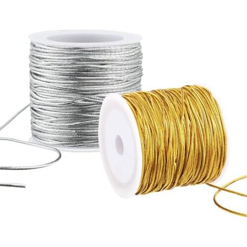 23 meters 1mm Rope Gold/Silver Thread Cord String Strap Ribbon Rope Tag Line Bracelet Making No-slip Wedding Clothing Gift