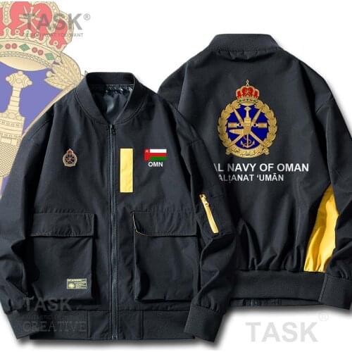 Military Army Jackets Navy Sultanate of Oman Omani OMN Arabic Printed Pilot Casual Streetwear Jacket Men Thin coat Spring Autumn