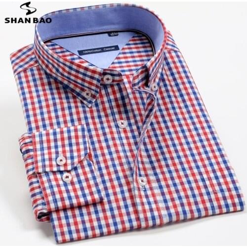 XXL-12XL large size classic elegant plaid shirt 2020 brand clothing business casual mens loose long sleeve shirt 100% cotton