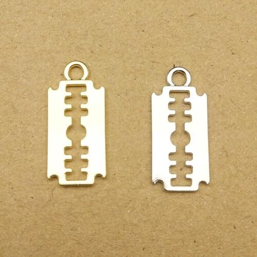 10pcs 11x24mm blade charm for jewelry making cute earring pendant bracelet necklace charms diy design charms