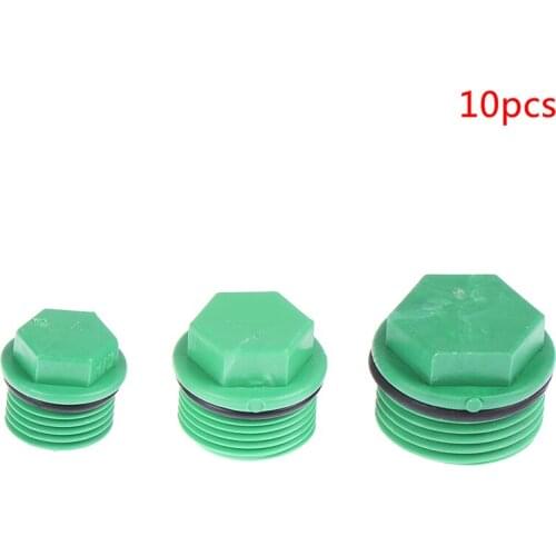 10Pcs/Set G1/2 G3/4 G1'' Male Threaded PPR End Cap Plug Pipe Fittings Water Tubing Stopper
