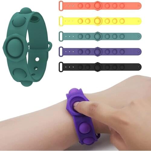 2021 Childrens Day Soft Dimple Sensory Stress Relief Toy Anxiety Decompression Bracelet Squeezing Toy Autism Adhd Fidget Toy