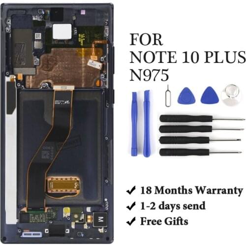 6.8" OEM For Samsuung Note 10 plus N975 LCD Display with frame Touch Screen Digitizer For note 10 plus N975