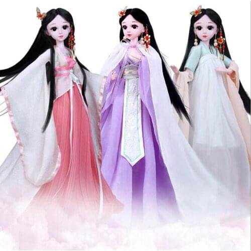 60 cm Dress Up Doll Ancient Costume Princess Dress Girl Toy Doll Skirt Graceful Style Fairy Skirt LBB001