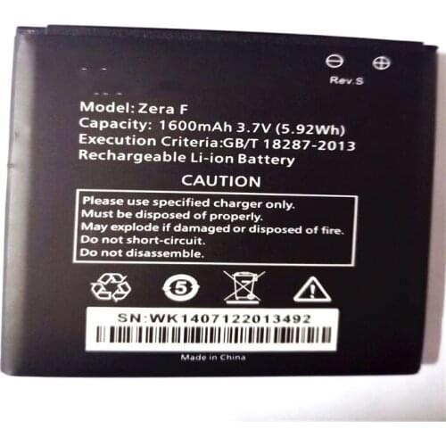 New high quality Length Zera F Rev.S (58 x54 mm) For highscreen Zera F Rev.s phone Battery with phone stander