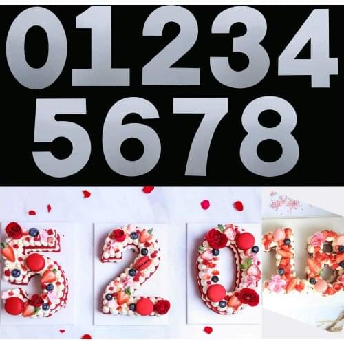 0-9 Number 6inch 8inch 10inch 12 inch Acrylic Cake Molds DIY Baking Cake For Wedding Birthday Anniversary Party Cake Moulds