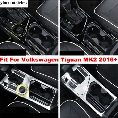 Stainless Steel Accessories Fit For Volkswagen VW Tiguan 2016 - 2020 Stalls Gear Shift Box Panel Cover Trim
