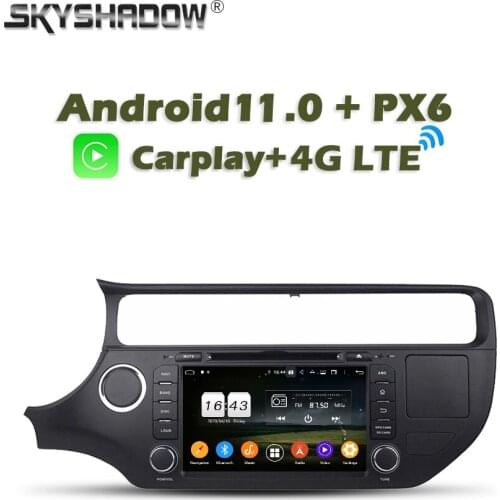 720P Wireless Carplay PX6 Car DVD Player 2Din Android 10.0 64GB + 4GB AHD Bluetooth Wifi GPS RDS Radio For kia K3 RIO 2015 -2017