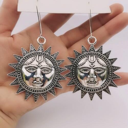 Large Sun Earrings, Celestial earrings for Women Nickel-free, witch Gift