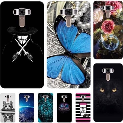 Phone Case For ASUS Zenfone 3 ZE552KL For ASUS_Z012D 5.5" Relief Cartoon Case Animal Cat Cover Coque Funda Bag Back Shell