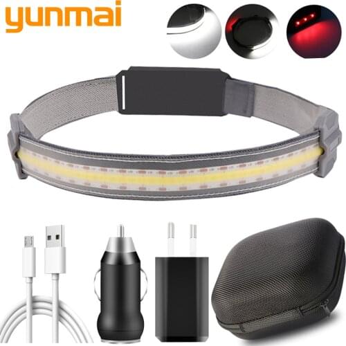 COB SMD2835 Led Headlamp Built-in Battery Rechargeable Headlight Head Waterproof Lamp White & Red Lighting for Camping Working