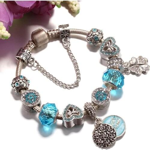 Pan Jiafeng DIY Beaded Bracelet Transfer Bead Glass Love Four-leaf Clover Bracelet