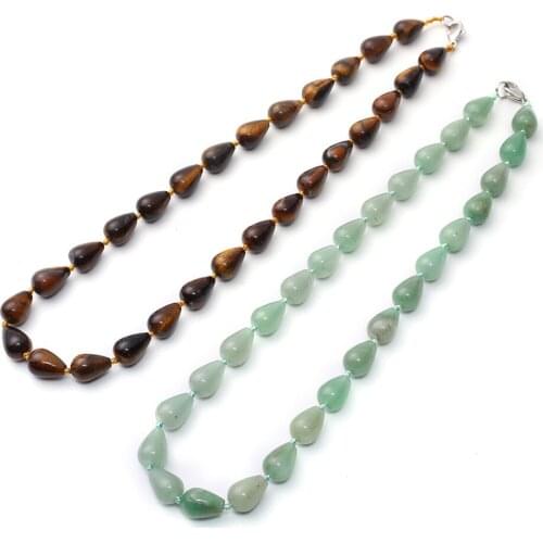 Druzy 1PC Fashion Multicolour Natural Stone Green Turquoises Onyx Quartz Crystal Jaspers Chalcedony Conical Beads Necklace Free
