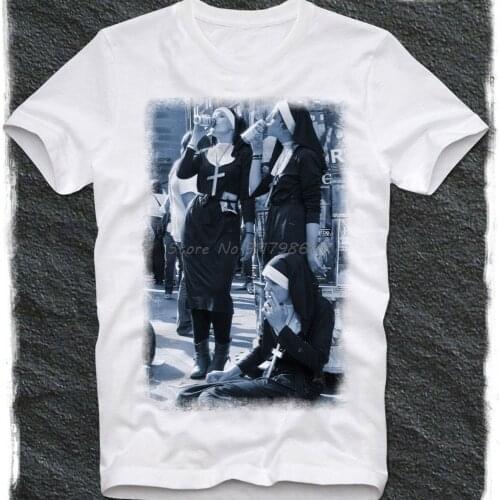 T Shirt Hot Sexy Nun Nonne Religieuse Pin Up Church Of Satan Anton Lavey Satanic Occult Goth Gothic tees