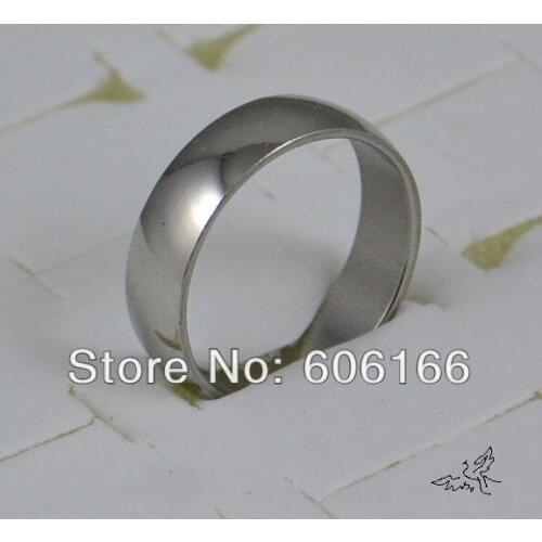 30pcs/lot 6mm Wedding Engagement Ring Mix Size Silver Tone High Polishing Dome Half Round Stainless Steel Rings Fashion Jewelry